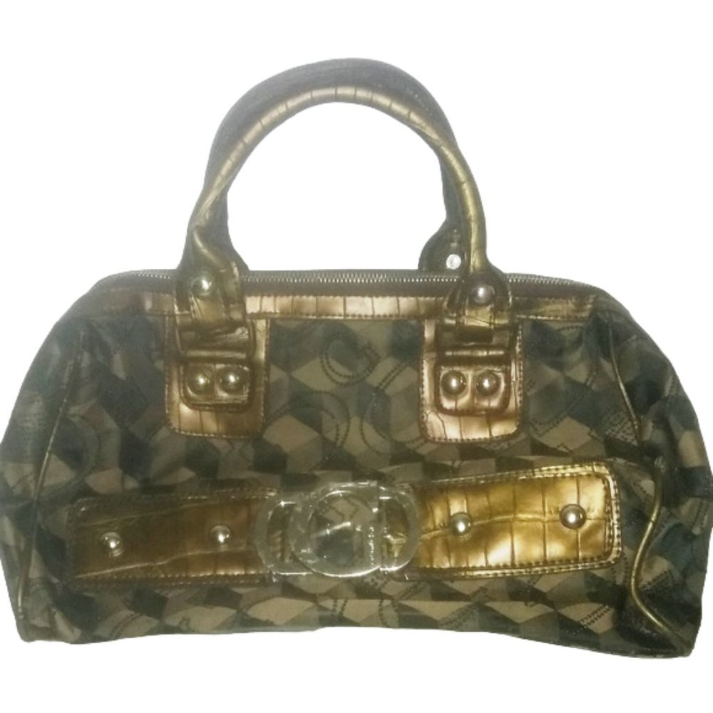 GUESS Signature Brown Hand Bag Purse